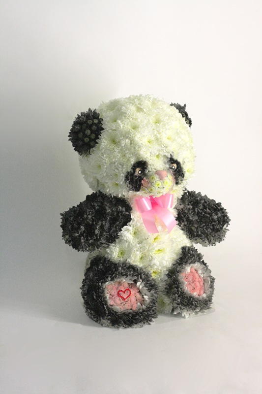Панда из живых цветов - Оригинальный подарок